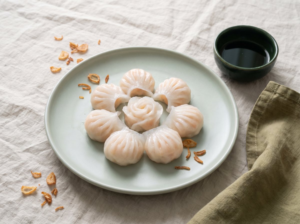 White Rose Dumplings — dish still life (illustrative)